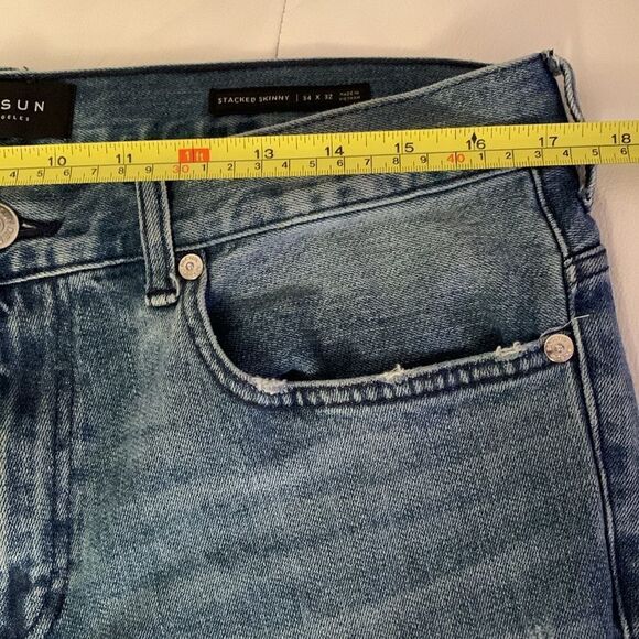 Men’s PacSun Stacked Skinny Motorcycle’s Jeans Denim Size 34/32 - Picture 3 of 10